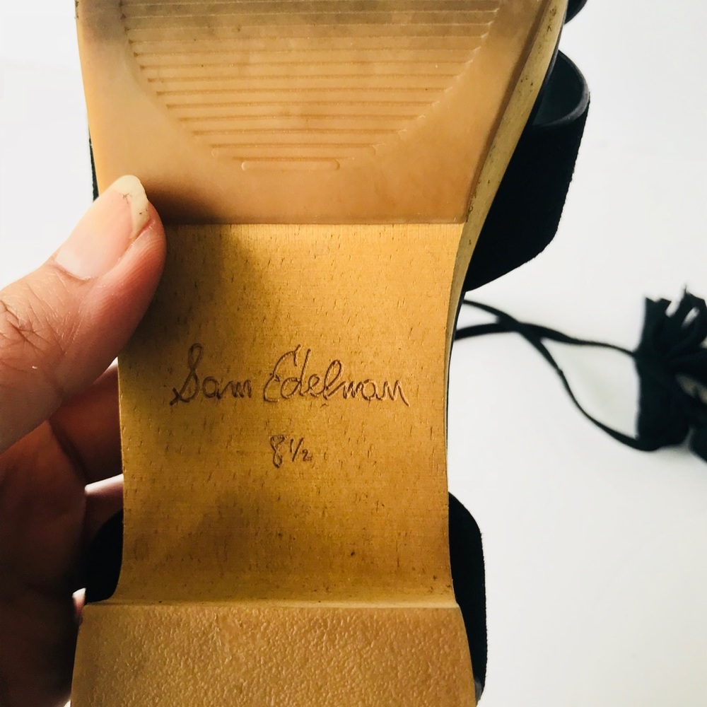 Sam Edelman Black lace up Clogs sandals size 8.5 - Picture 8 of 8